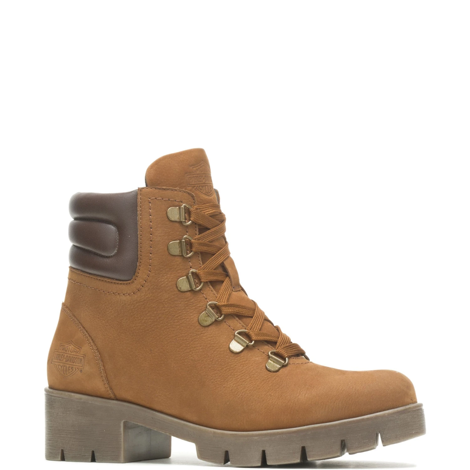 Harley Davidson Harley-Davidson Trawood D84790 Womens Brown Nubuck Motorcycle Boots 4 Harley Davidson Harley-Davidson Trawood D84790 Womens Brown Nubuck Motorcycle Boots - Image 2