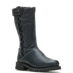 Harley Davidson Harley-Davidson Melia D85054 Womens Black Leather Motorcycle Boots -Harley Davidson Shop HDW D85054 102821 F07 IMG9 03