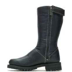 Harley Davidson Harley-Davidson Melia D85054 Womens Black Leather Motorcycle Boots -Harley Davidson Shop HDW D85054 102821 F07 IMG9 05