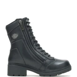 Harley Davidson Harley-Davidson Tessa D85262 Womens Black Leather Motorcycle Boots