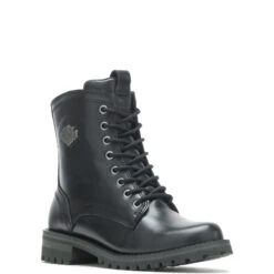 Harley Davidson Harley-Davidson Walsen 5" Lace D87254 Womens Black Leather Motorcycle Boots 15 Harley Davidson Harley-Davidson Walsen 5" Lace D87254 Womens Black Leather Motorcycle Boots -Harley Davidson Shop HDW D87254 031722 F22 IMG11 03