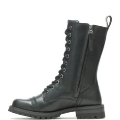 Harley Davidson Harley-Davidson Walsen 8" Lace D87256 Womens Black Leather Motorcycle Boots -Harley Davidson Shop HDW D87256 031722 F22 IMG11 06