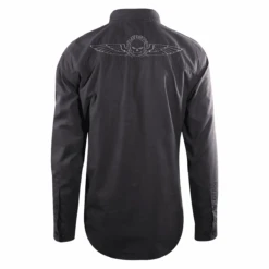 Harley Davidson Harley-Davidson Men's Willie G Skull Solid L/S Woven Shirt (S21) -Harley Davidson Shop HarleyDavidsonMen sBlackEmbroideredSkullLSWovenShirt4