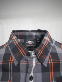 Harley Davidson Harley-Davidson Men's Charcoal Red Plaid L/S Woven Shirt (S08) -Harley Davidson Shop a0c5a798 a5c4 5c6b aefb 59a6b69f2b44