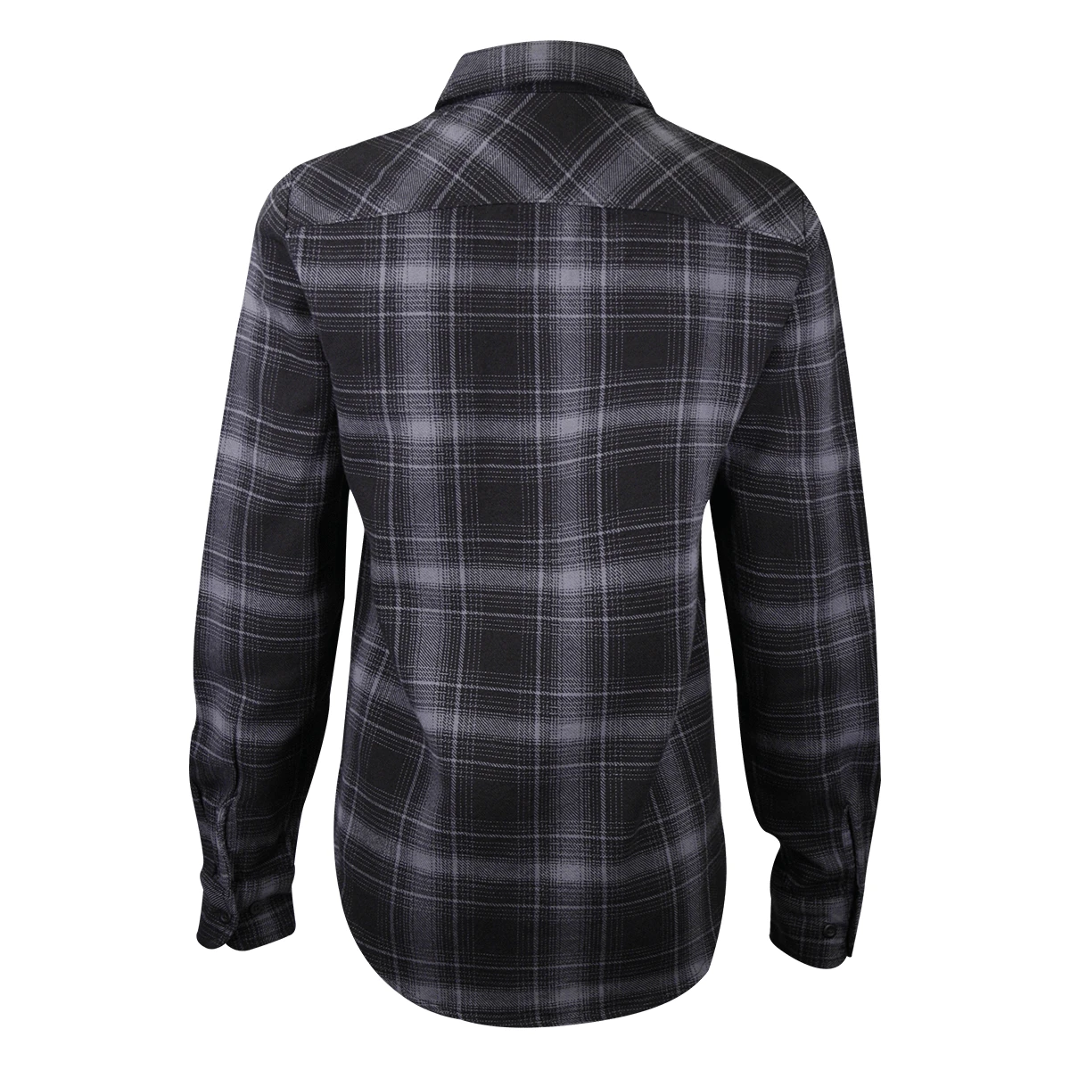 Harley Davidson Harley-Davidson Women's Black Blue Plaid L/S Woven Shirt 5 Harley Davidson Harley-Davidson Women's Black Blue Plaid L/S Woven Shirt - Image 3