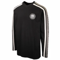 Harley Davidson Harley-Davidson Men's Black Grey Skull V-Neck L/S Sweater -Harley Davidson Shop a7473465 4bb3 5caa baa5 b8b58baf98f5