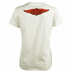 Harley Davidson Harley-Davidson Women's T-Shirt White Orange Block Letters Logo Tee (S17) -Harley Davidson Shop aab55bde 054d 5af0 bce3 baafbd12a57a