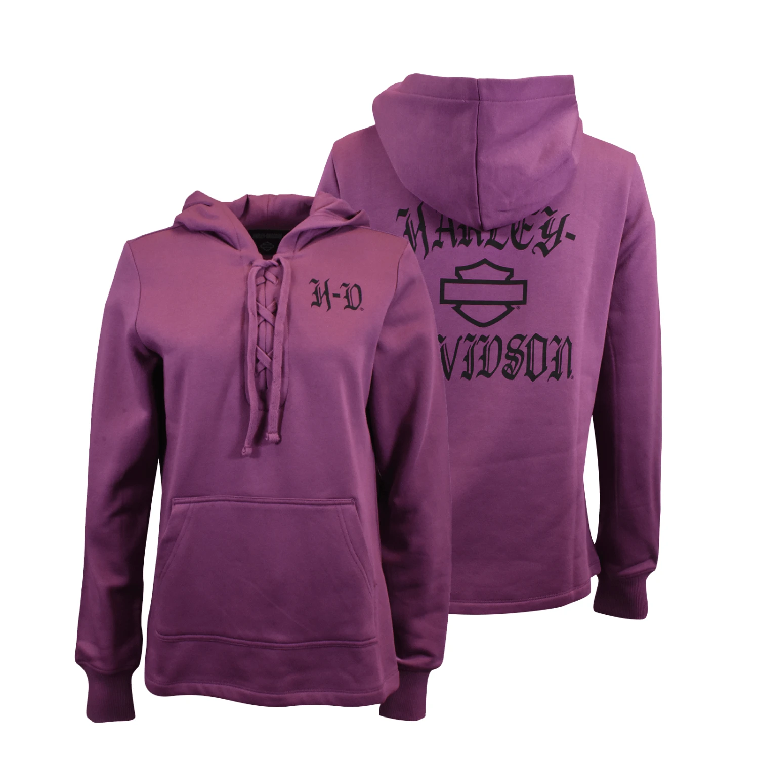 Harley Davidson Harley-Davidson Women's Hoodie Wood Violet Rebellious Laced Pullover (S06) 3 Harley Davidson Harley-Davidson Women's Hoodie Wood Violet Rebellious Laced Pullover (S06)