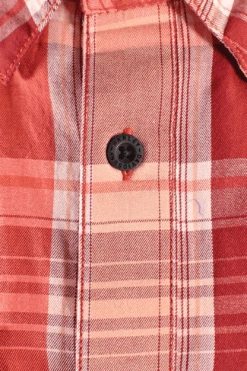 Harley Davidson Harley-Davidson Men's Shirt Red Orange Plaid Short Sleeve Woven (125) -Harley Davidson Shop abddf090 c4cc 5d0f b488 e6fe37212e86