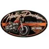 Harley Davidson Fat Boy Oval Tin Sign - 46 X 27cm