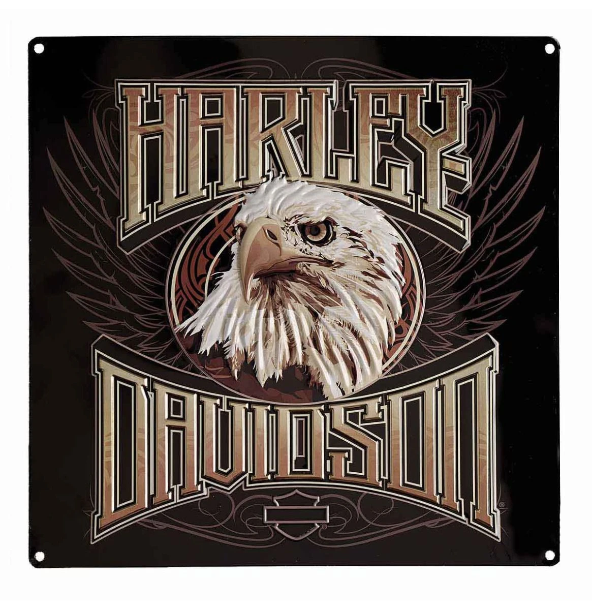 Harley Davidson Harley-Davidson Eagle Stare Tin Sign - 37 X 37cm 3 Harley Davidson Harley-Davidson Eagle Stare Tin Sign - 37 X 37cm