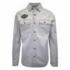 Harley Davidson Harley-Davidson Men's Grey Denim L/S Woven Shirt (S05)