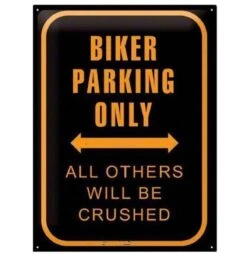 Harley Davidson Biker Parking Only Metal Sign 30 X 40 Cm