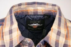 Harley Davidson Harley-Davidson Women's Navy Orange Tan Plaid L/S Woven Shirt Jacket -Harley Davidson Shop c66014d5 2123 5368 96d0 c1b7ec14be22
