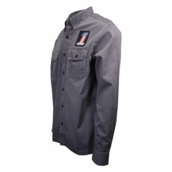Harley Davidson Harley-Davidson Men's Grey #1 America L/S Woven Shirt (S06) -Harley Davidson Shop c69e217a 7d62 5572 99a8 b383167aa5f2