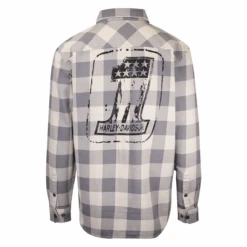 Harley Davidson Harley-Davidson Men's No. 1 Grey Cream Plaid L/S Woven Shirt (S40) 17 Harley Davidson Harley-Davidson Men's No. 1 Grey Cream Plaid L/S Woven Shirt (S40) -Harley Davidson Shop cb9f6654 eab2 595b ad05 0e583875b0eb
