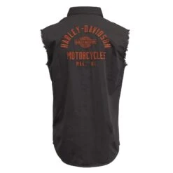 Harley Davidson Harley-Davidson Men's Brown Sturgis Racing Blowout Button Down Sleeveless Shirt -Harley Davidson Shop cd5ae92f 38f4 5a3f ba5c 4632eae10d17