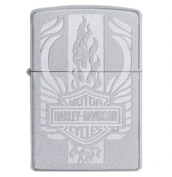 Harley Davidson Zippo Lighter Harley-Davidson Silver Flames Design