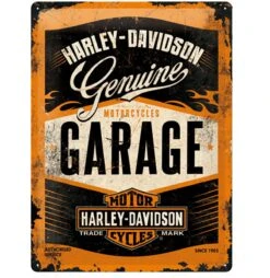 Harley Davidson Harley-Davidson Tin Sign 'Garage' 30 X 40 Cm