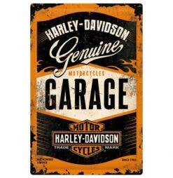 Harley Davidson Harley-Davidson Genuine Motorcycles Garage Metal Sign 40 X 60 Cm