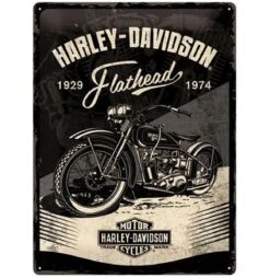 Harley Davidson Harley-Davidson Flathead Metal Sign 30 X 40 Cm