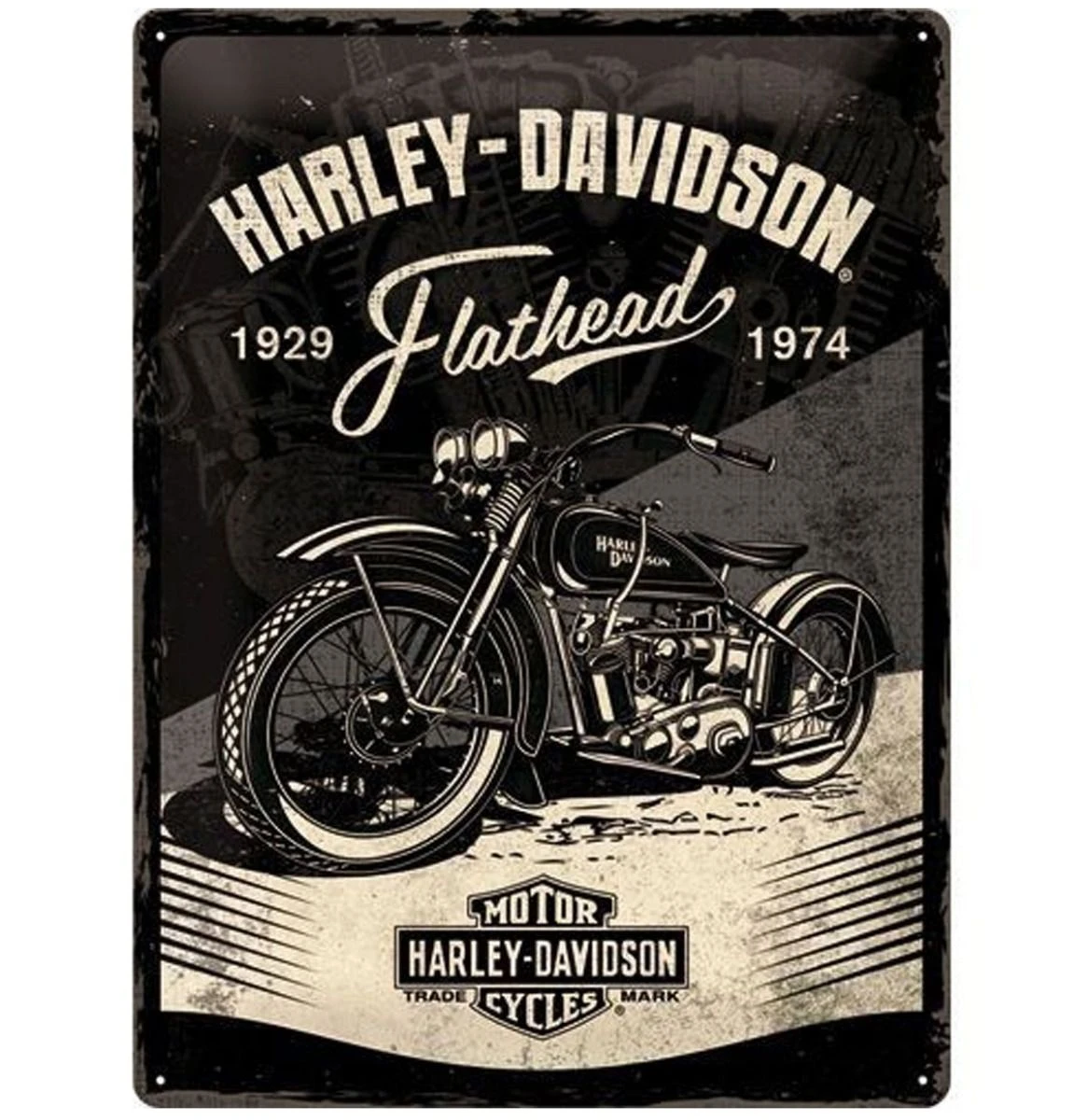 Harley Davidson Harley-Davidson Flathead Metal Sign 30 X 40 Cm 3 Harley Davidson Harley-Davidson Flathead Metal Sign 30 X 40 Cm