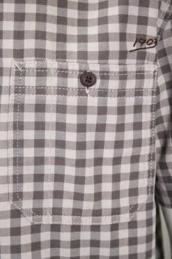 Harley Davidson Harley-Davidson Men's Grey Brown Plaid S/S Woven Shirt -Harley Davidson Shop d310308c 2ea6 5c94 bae6 af09da0e4611