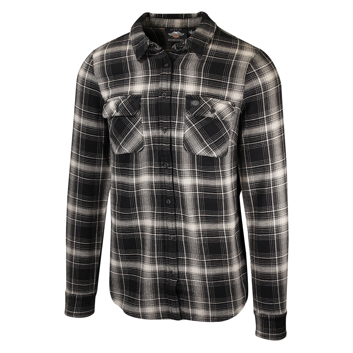 Harley Davidson Harley-Davidson Men's Sage Grey Black Plaid L/S Woven Shirt (S14) 4 Harley Davidson Harley-Davidson Men's Sage Grey Black Plaid L/S Woven Shirt (S14) - Image 2