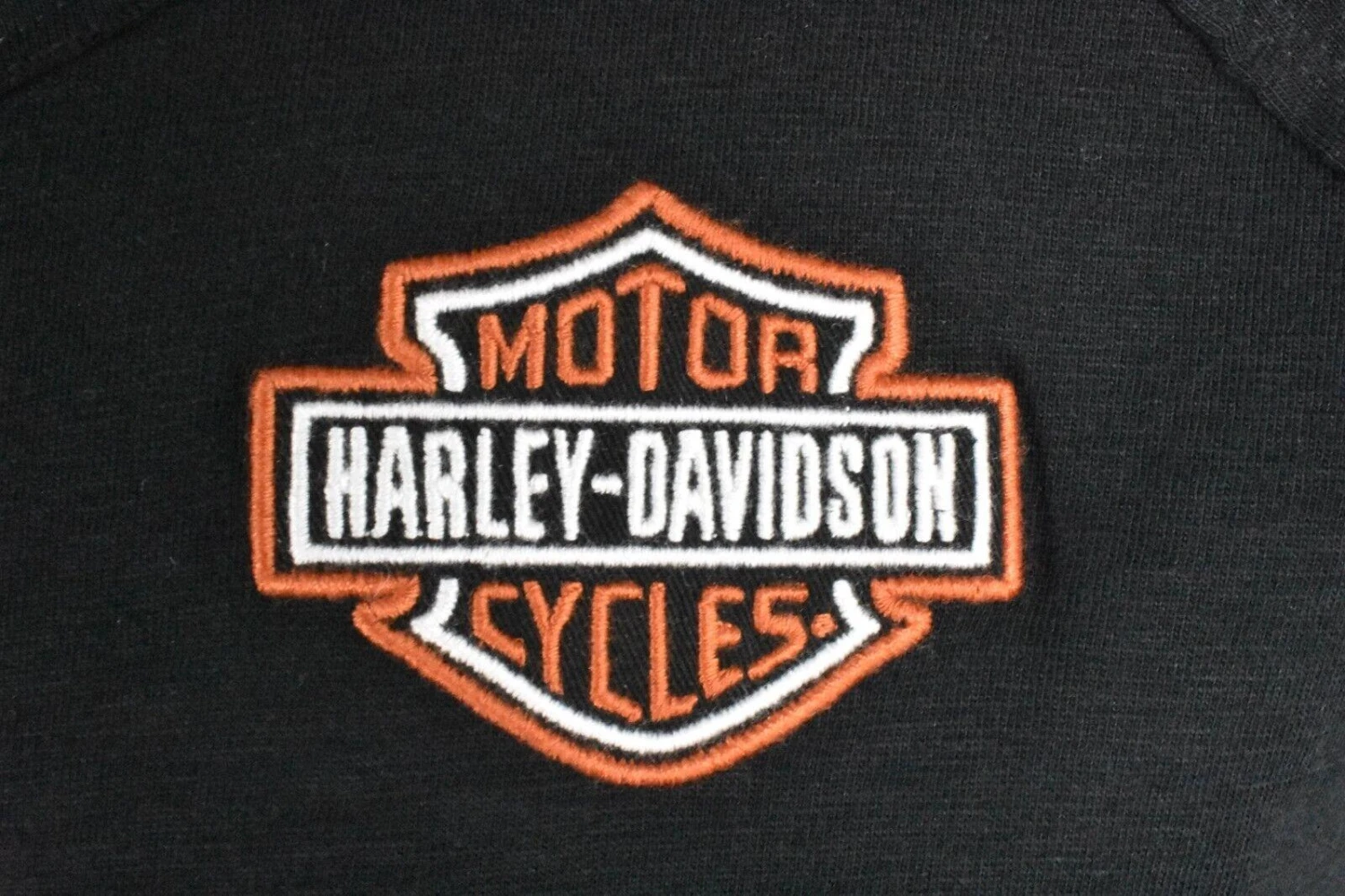 Harley Davidson Harley-Davidson Women's T-Shirt Black 4 Button Henley (S24) 7 Harley Davidson Harley-Davidson Women's T-Shirt Black 4 Button Henley (S24) - Image 5