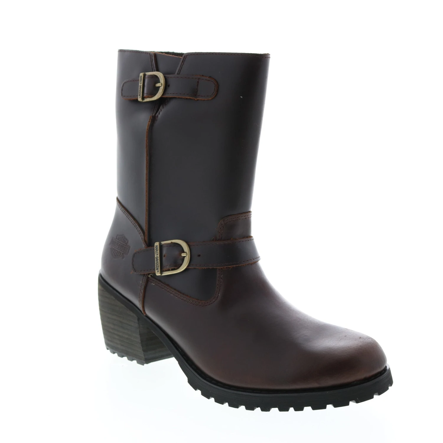 Harley Davidson Harley-Davidson Lalanne Engineer D84689 Womens Brown Leather Motorcycle Boots 4 Harley Davidson Harley-Davidson Lalanne Engineer D84689 Womens Brown Leather Motorcycle Boots - Image 2