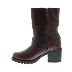 Harley Davidson Harley-Davidson Lalanne Triple Strap D84714 Womens Brown Motorcycle Boots -Harley Davidson Shop d84714 lalanne triple str brown 05