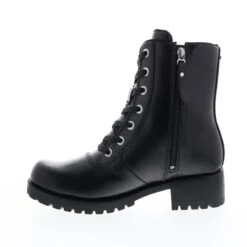 Harley Davidson Harley-Davidson Ashby D84715 Womens Black Leather Motorcycle Boots -Harley Davidson Shop d84715 ashby lace up black 05
