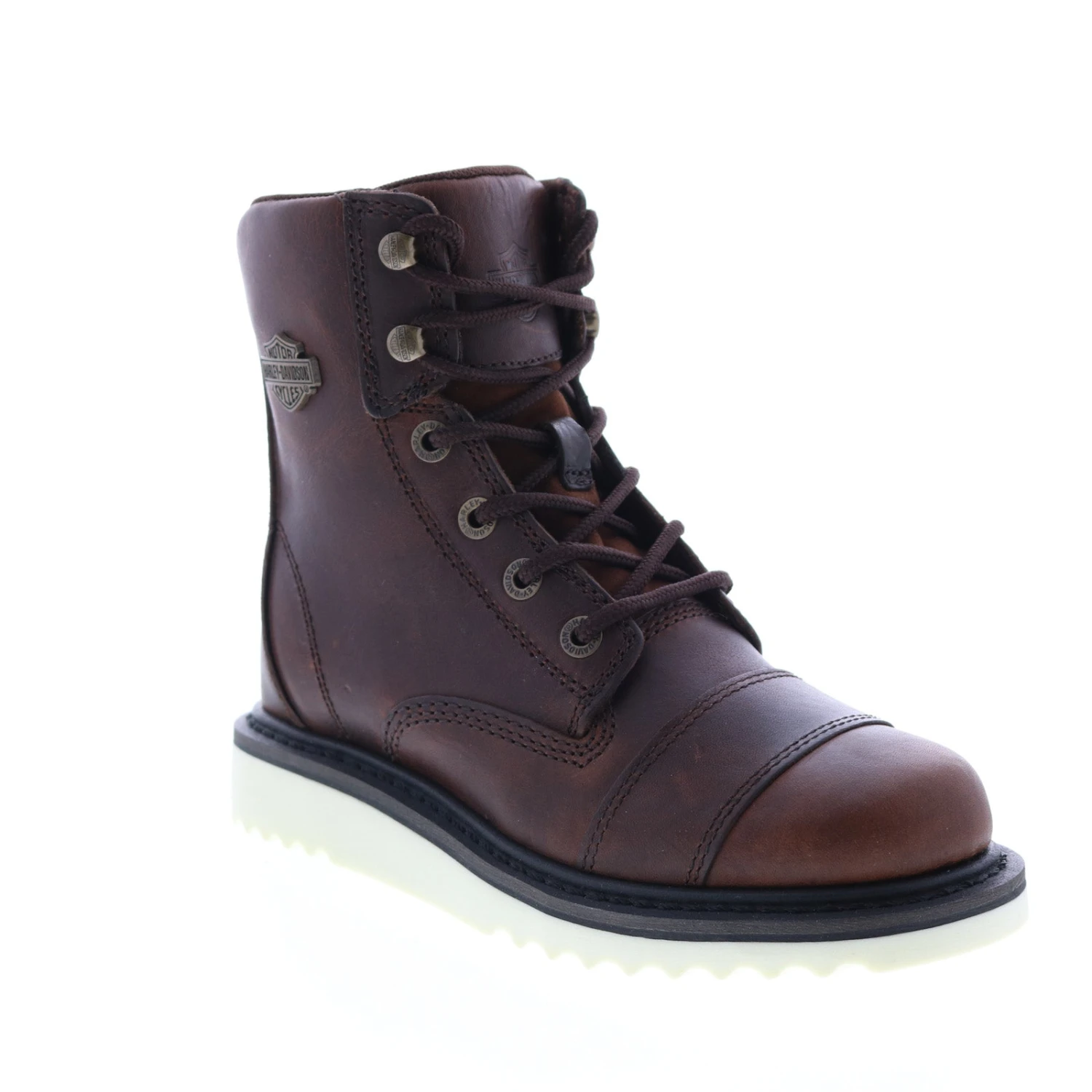 Harley Davidson Harley-Davidson Marconi 7" Lace Seam D84728 Womens Brown Motorcycle Boots 4 Harley Davidson Harley-Davidson Marconi 7" Lace Seam D84728 Womens Brown Motorcycle Boots - Image 2