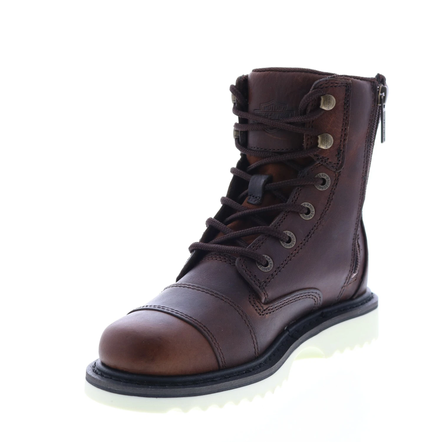 Harley Davidson Harley-Davidson Marconi 7" Lace Seam D84728 Womens Brown Motorcycle Boots 6 Harley Davidson Harley-Davidson Marconi 7" Lace Seam D84728 Womens Brown Motorcycle Boots - Image 4