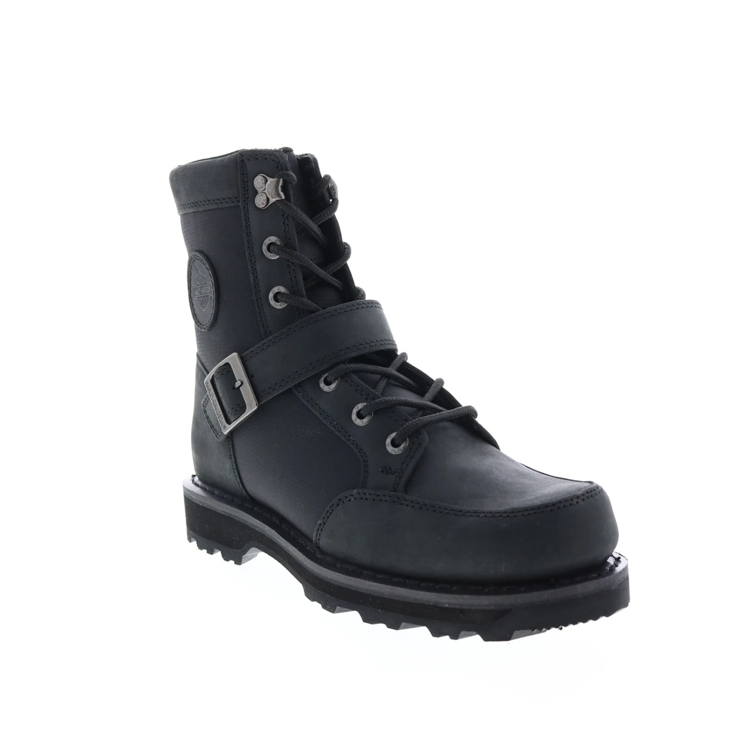 Harley Davidson Harley-Davidson Hamlyn Nylon W Strap D93786 Mens Black Motorcycle Boots 4 Harley Davidson Harley-Davidson Hamlyn Nylon W Strap D93786 Mens Black Motorcycle Boots - Image 2
