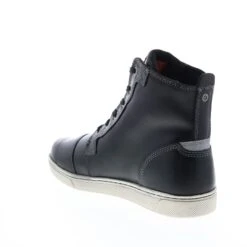 Harley Davidson Harley-Davidson Steinman D96198 Mens Black Leather Lifestyle Sneakers Shoes -Harley Davidson Shop d96198 steinman black 06