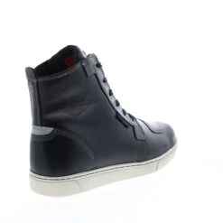 Harley Davidson Harley-Davidson Steinman D96198 Mens Black Leather Lifestyle Sneakers Shoes -Harley Davidson Shop d96198 steinman black 08