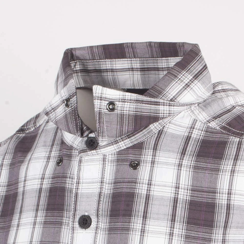 Harley Davidson Harley-Davidson Men's Purple White Plaid Amplifier S/S Woven Shirt (S34) 7 Harley Davidson Harley-Davidson Men's Purple White Plaid Amplifier S/S Woven Shirt (S34) - Image 5