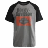 Harley Davidson Harley-Davidson Men's T-Shirt Colorblock Arial Print Raglan (S79) -Harley Davidson Shop e69e517e 7355 5377 ad60 b768bd1ec00c