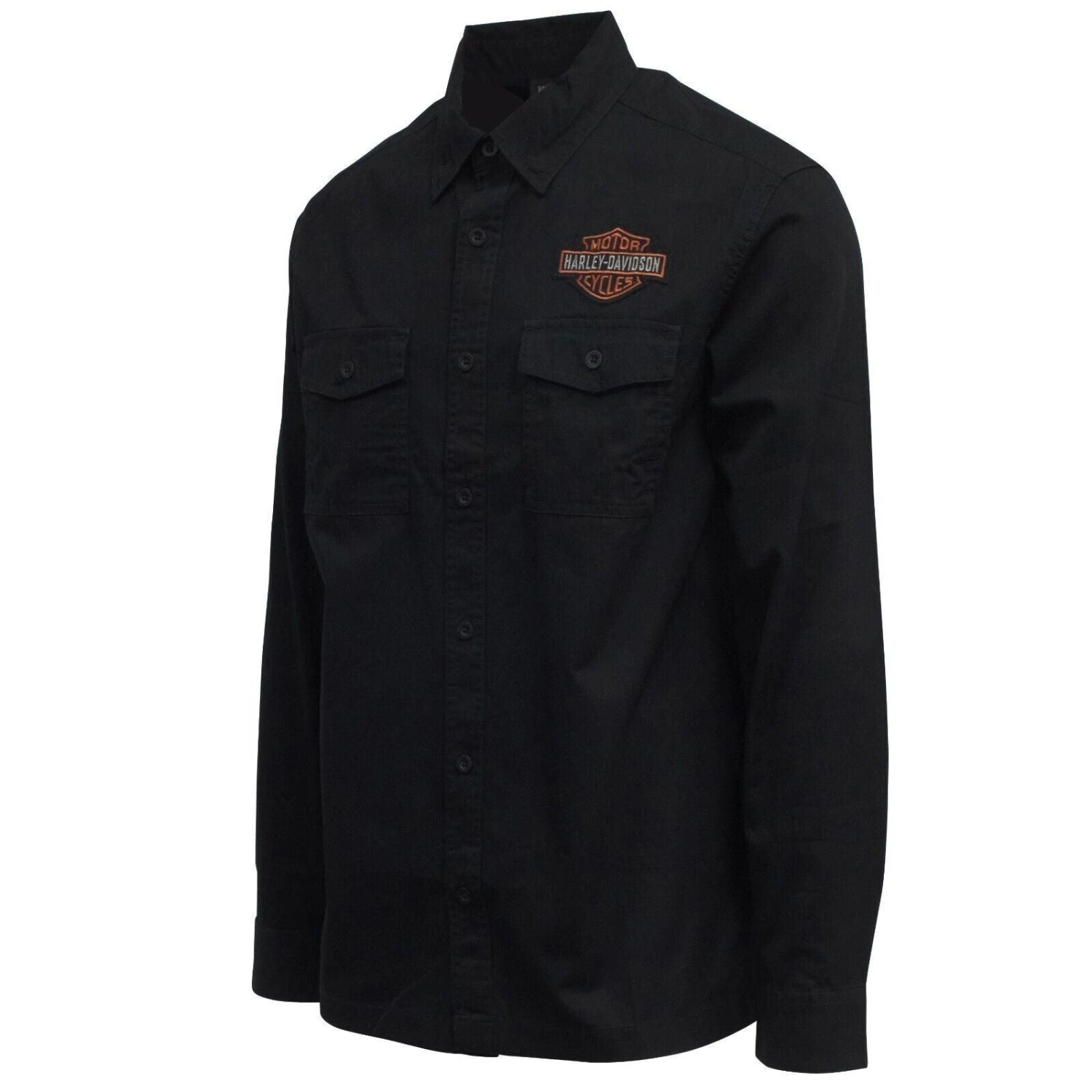 Harley Davidson Harley-Davidson Men's Black Beauty Bar & Shield L/S Woven Shirt (S52B) 4 Harley Davidson Harley-Davidson Men's Black Beauty Bar & Shield L/S Woven Shirt (S52B) - Image 2