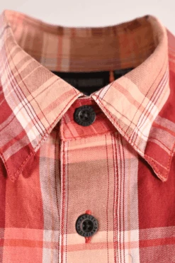 Harley Davidson Harley-Davidson Men's Shirt Red Orange Plaid Short Sleeve Woven (125) -Harley Davidson Shop ed5cdfae 9c25 541b a04d 0cd6413219e5