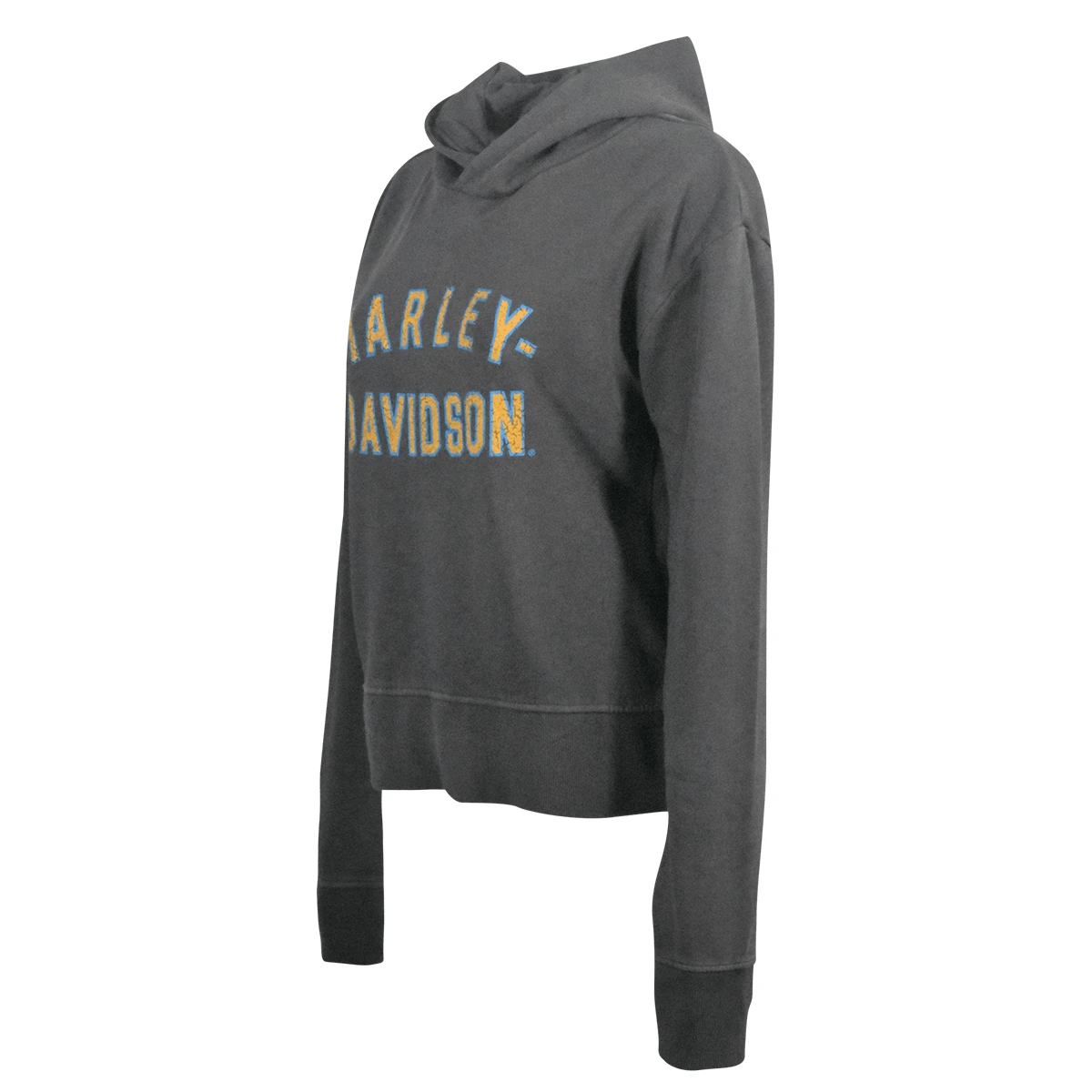 Harley Davidson Harley-Davidson Women's Hoodie Blackened Pearl Racer Font Neck Pullover (S04) 4 Harley Davidson Harley-Davidson Women's Hoodie Blackened Pearl Racer Font Neck Pullover (S04) - Image 2