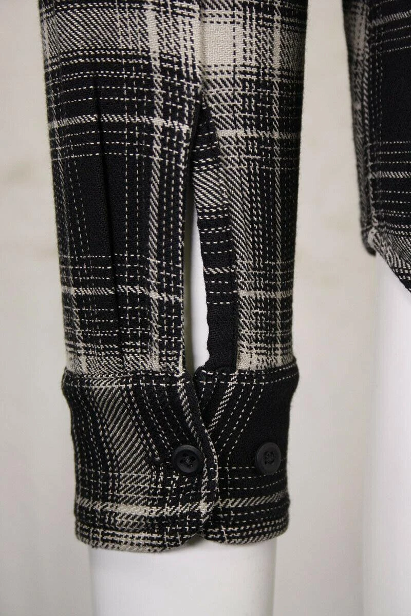 Harley Davidson Harley-Davidson Men's Sage Grey Black Plaid L/S Woven Shirt (S14) 7 Harley Davidson Harley-Davidson Men's Sage Grey Black Plaid L/S Woven Shirt (S14) - Image 5