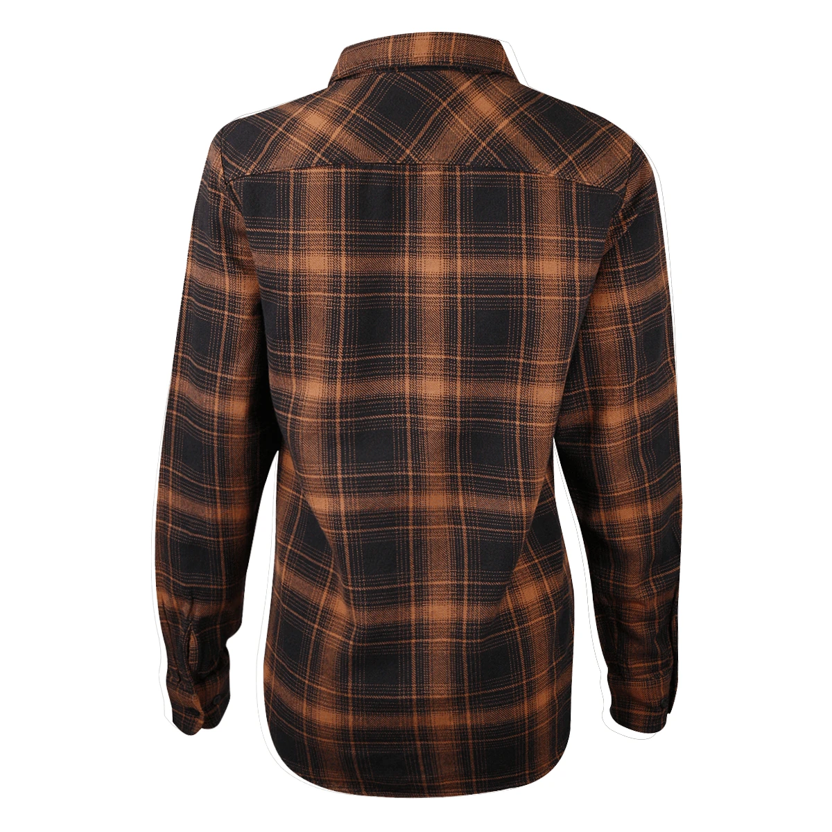 Harley Davidson Harley-Davidson Women's Brown Black Plaid L/S Woven Shirt 5 Harley Davidson Harley-Davidson Women's Brown Black Plaid L/S Woven Shirt - Image 3