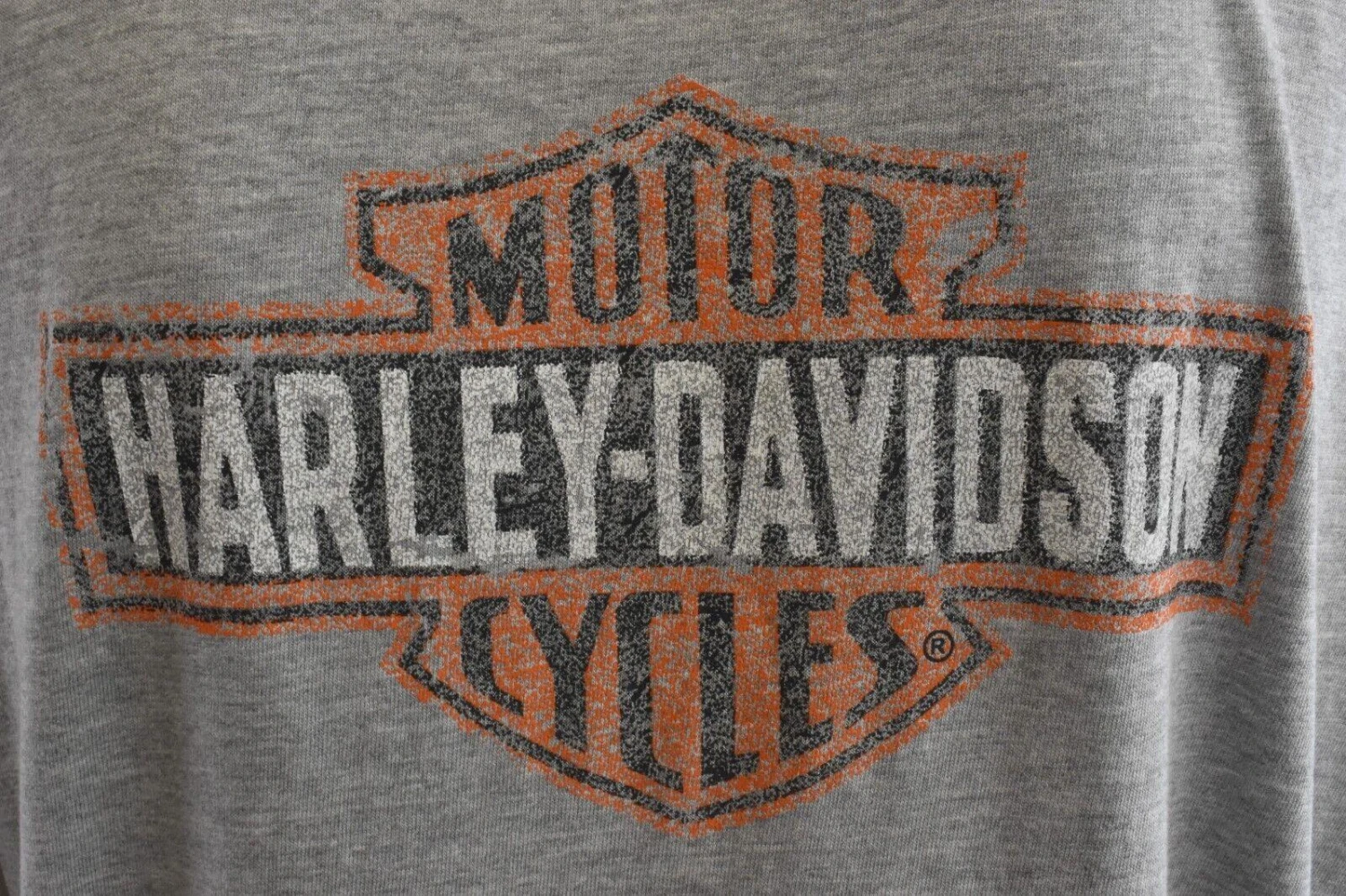 Harley Davidson Harley-Davidson Men's T-Shirt Heather Grey Distressed Logo Back Graphics (S89) 7 Harley Davidson Harley-Davidson Men's T-Shirt Heather Grey Distressed Logo Back Graphics (S89) - Image 5
