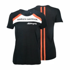 Harley Davidson Harley-Davidson Women's T-Shirt Accelerate Stripe Knit Top (S06)