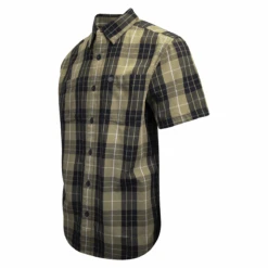 Harley Davidson Harley-Davidson Men's Metallic Sunburst Green Plaid S/S Woven Shirt (S10) -Harley Davidson Shop f984f52a cc80 5303 b21a e4e019a2ab5d