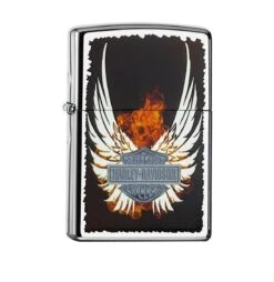 Harley Davidson Zippo Lighter Harley-Davidson Wings Silver