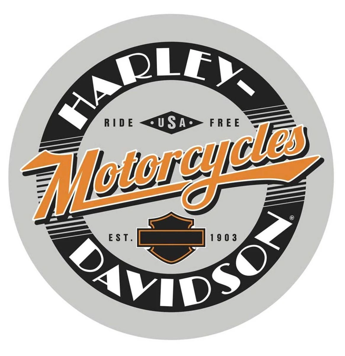Harley Davidson Harley-Davidson® Ride Free Round Cafe Table, Durable Steel Base - Black HDL-12332 4 Harley Davidson Harley-Davidson® Ride Free Round Cafe Table, Durable Steel Base - Black HDL-12332 - Image 2