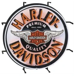 Harley Davidson Harley-Davidson Winged Bar & Shield Neon Sign 60 Cm - LAST CHANCE, OUT OF PRODUCTION